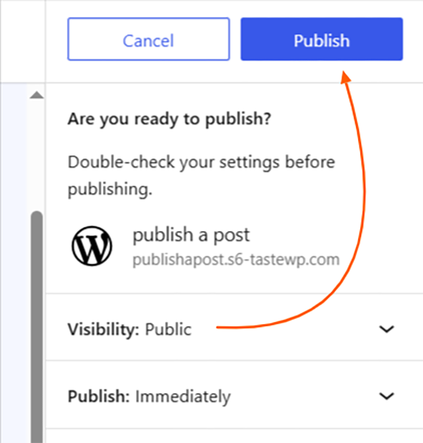 Publish your first blog post in WordPress